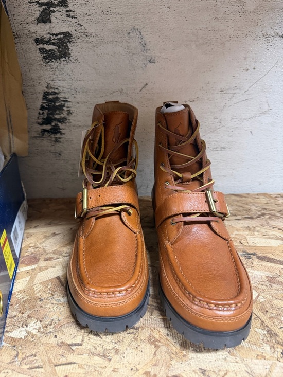 Polo Ralph Lauren Other - Men's Brown Leather Lace-Up Moc Toe Boots